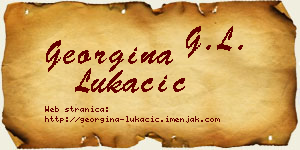 Georgina Lukačić vizit kartica